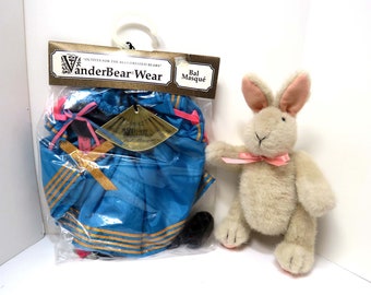 Hoppy Vanderhare Plush Doll Bunny PLUS 1991 Bal Masque Outfit New NIP/ VanderBear Wear