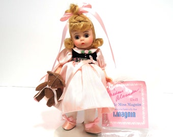 Little Miss Magnin Madame Alexander Doll 1992/ Vintage 8" Girl with Teddy Bear/ Limited Edition 1372 of 3600