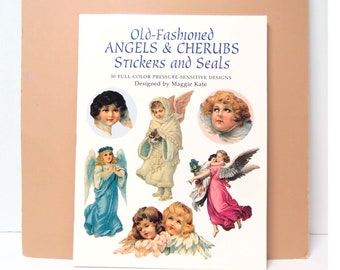 Old-Fashioned Angels & Cherubs Stickers and Seals Book/ Vintage Victorian Art 30 Designs/ 1997 Dover Publications