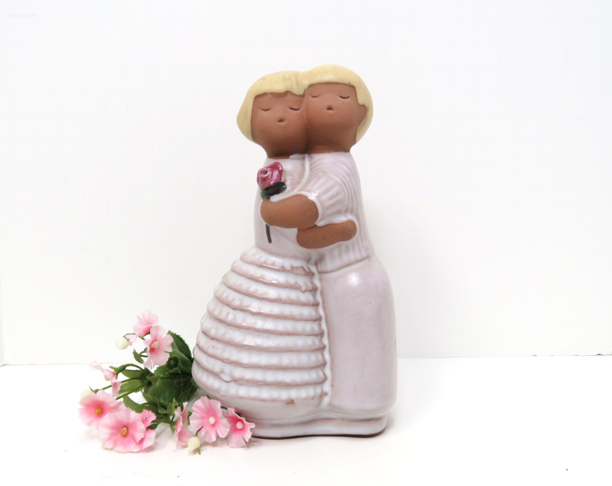 【Jie gantofta】୨୧薔薇の陶板୨୧ピンク ヴィンテージ 》 ジイガントフタ 北欧 スウェーデン【ピンクの花