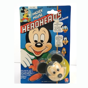 Vintage Mickey Mouse HeroHeads Toy MOC/ 1981 Game Made in  Hong Kong / Walt Disney Character Collectible