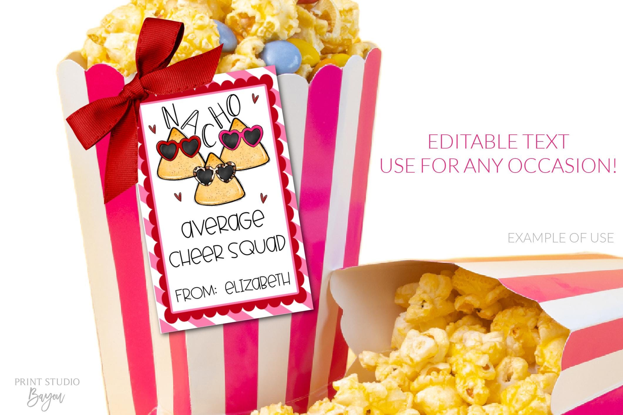 Nacho Average Valentine's Day Printable Treat Tags, Goodie Bag Labels ...