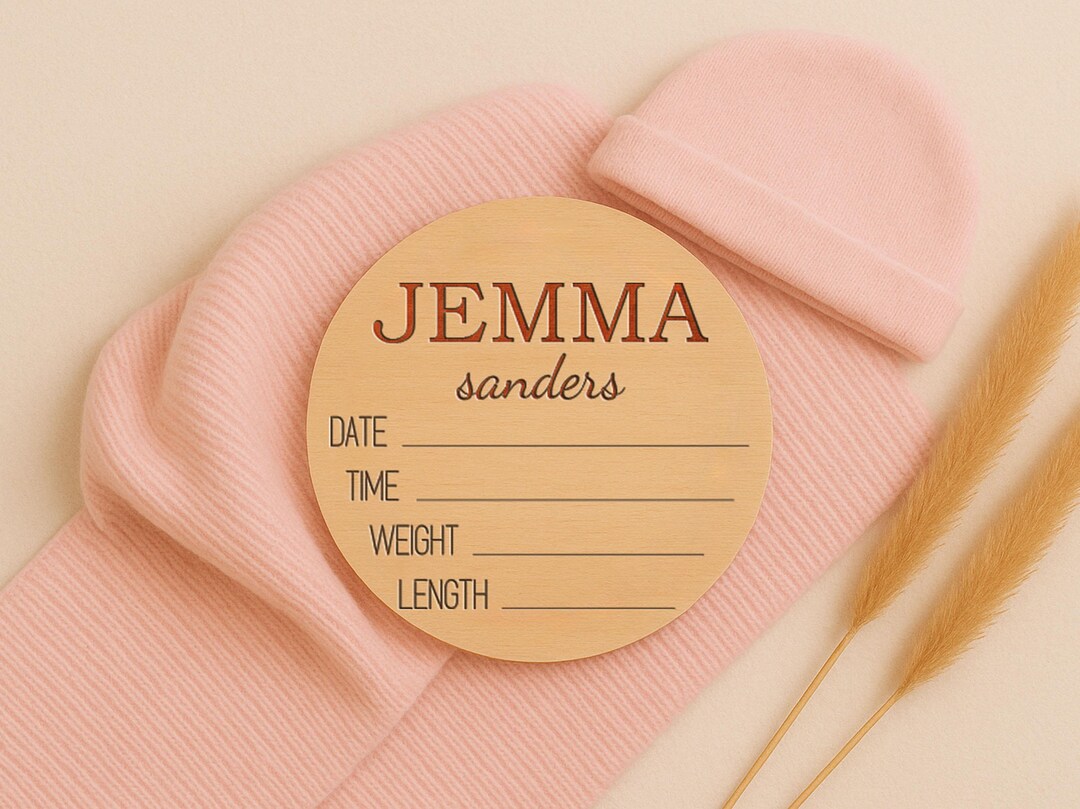 Personalized Baby Birth Announcement Sign – Newborn Photo Prop - Etsy
