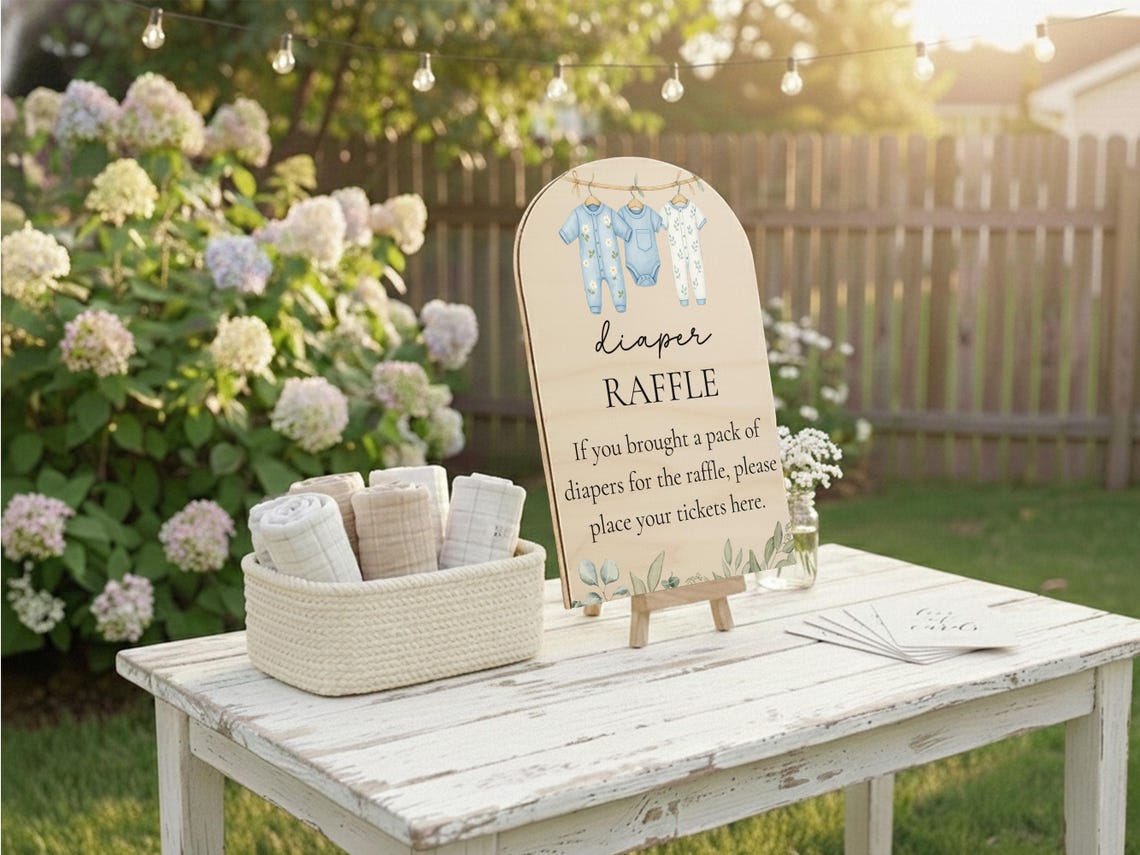 Clothes Line Raffle Diaper Raffle Sign Baby Shower Game, Clothesline Baby Decor - Etsy