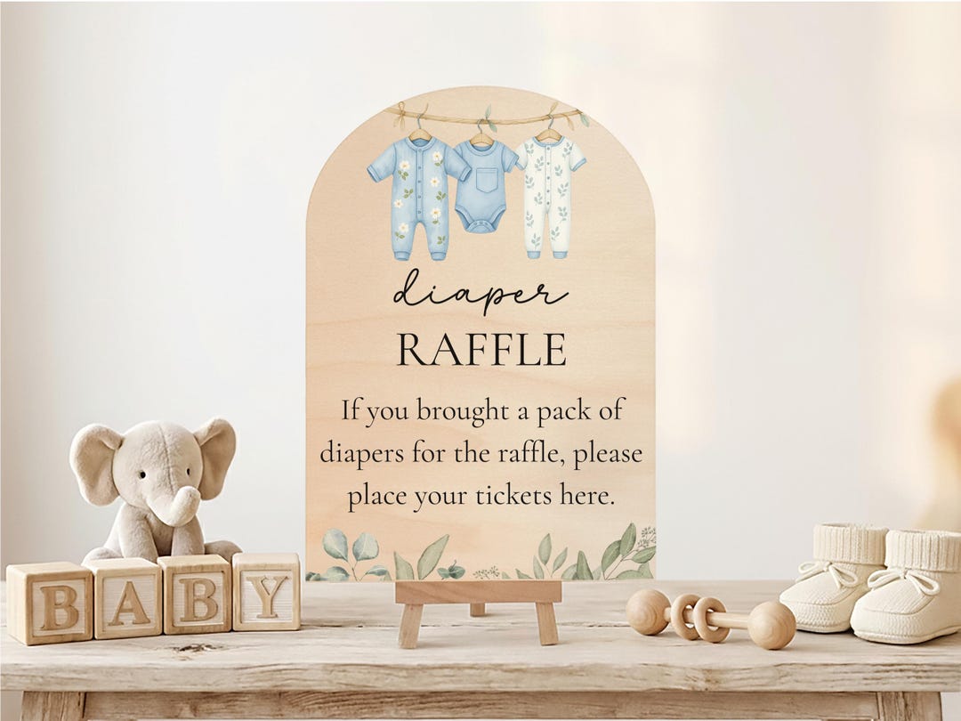 Clothes Line Raffle Diaper Raffle Sign Baby Shower Game, Clothesline Baby Decor - Etsy