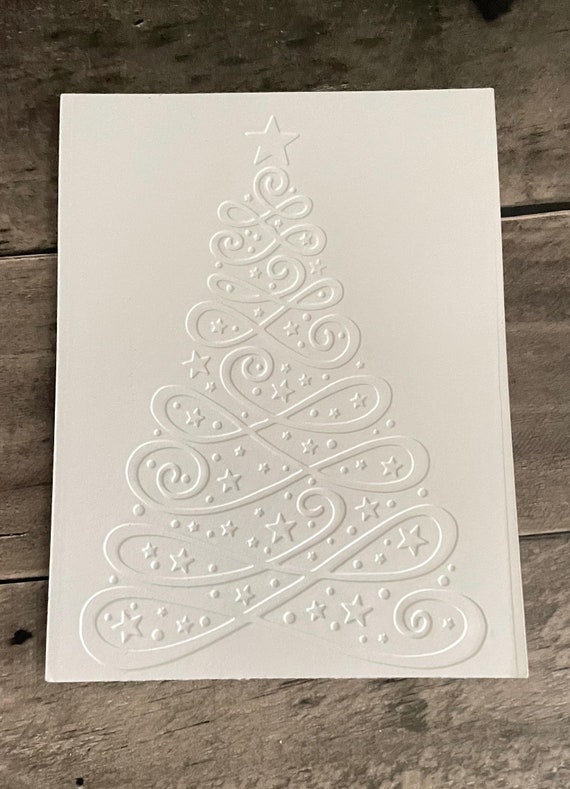 Embossed Christmas Tree Card Fronts: 110lb Cardstock, DIY Crafting