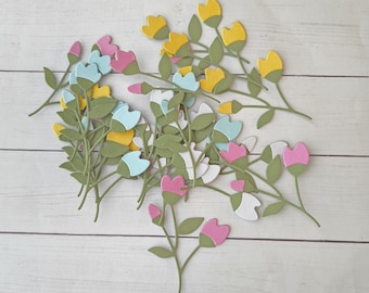 Paper Flower Die Cuts: Card Making Embellishments, Set of 20