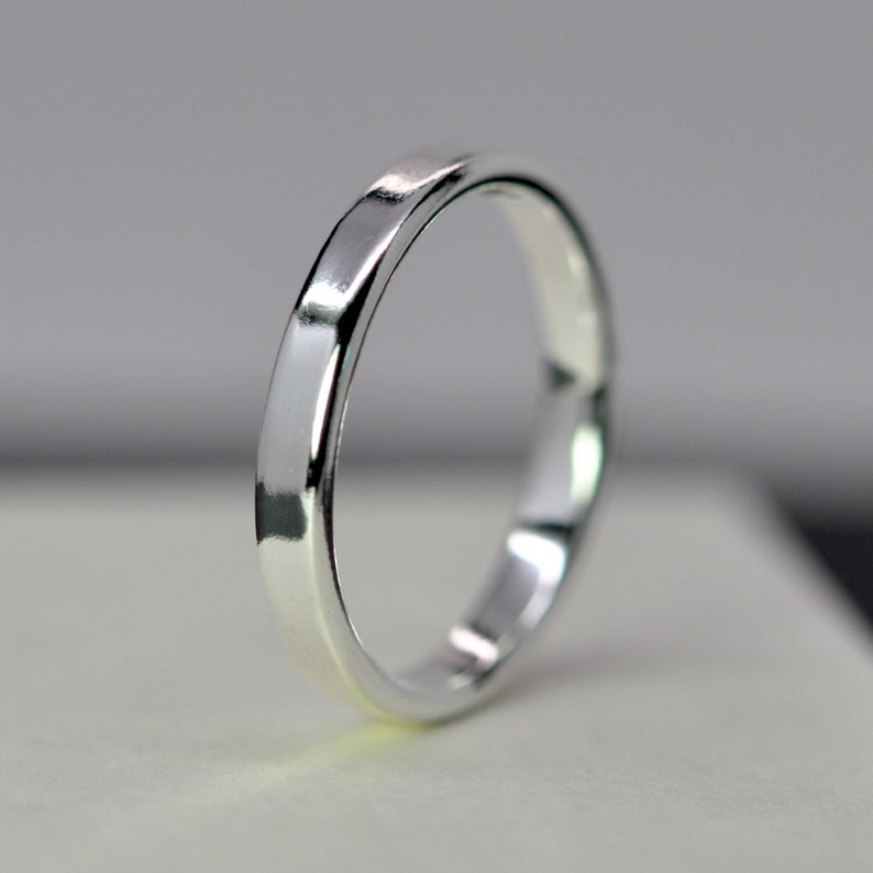 Simple Silver Ring Handmade Pure Silver Single Band Unisex Etsy