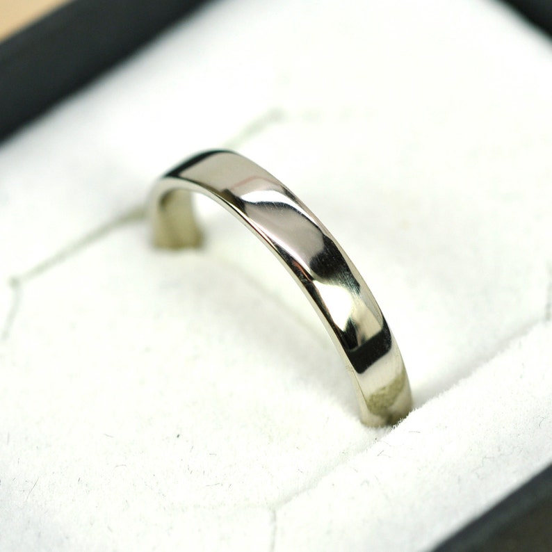 any size available 3mm Smooth Texture Wedding Ring 14K Palladium White Gold Band Rutledge Jewelers