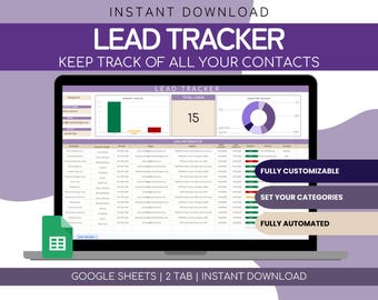 Bleinen Sie Tracker Google Sheets | Digitales Kunden-System | Kommunikationslogbuch für kleine Unternehmen | Kontaktliste | Call Log Tabelle | Kundenbindung