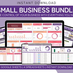 Bunde Google Spreadsheets voor kleine bedrijven | Planner voor kleine bedrijven | Sjabloon voor kleine bedrijven | Spreadsheet voor zakelijk boekhouden | Uitgaventracker