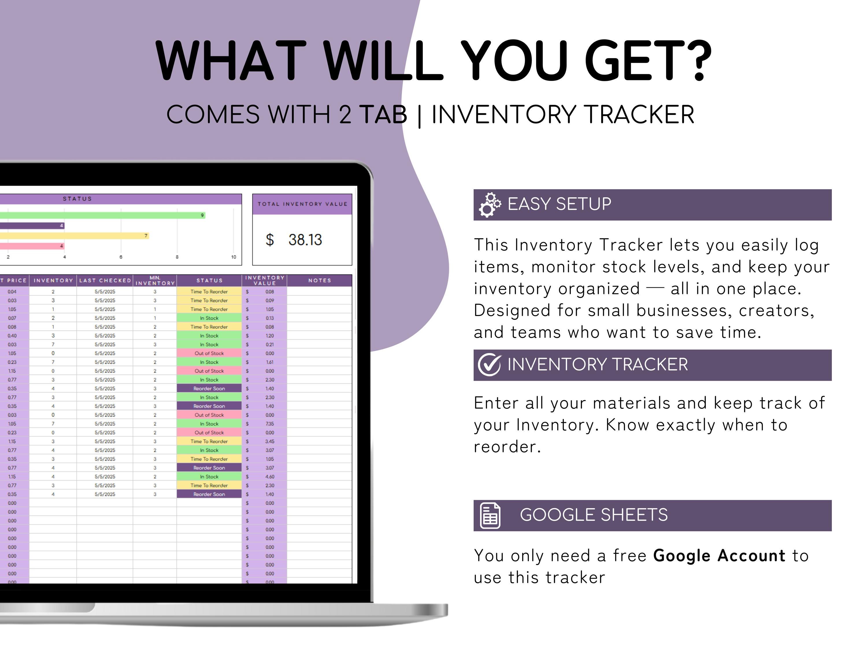 Inventory Tracker for Google Sheets | Small Business Inventory ...