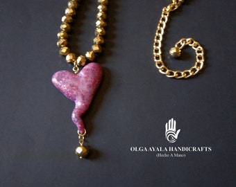 Glitter Heart Necklace