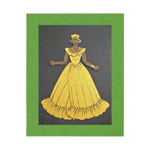 Bomba Woman in Yellow Dress Jigsaw Puzzle