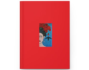 Frida with Roses and Bird Hardcover Journal