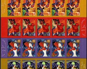 US Let's Dance Bailemos Pane of Twenty Unused 37 Cent Stamps