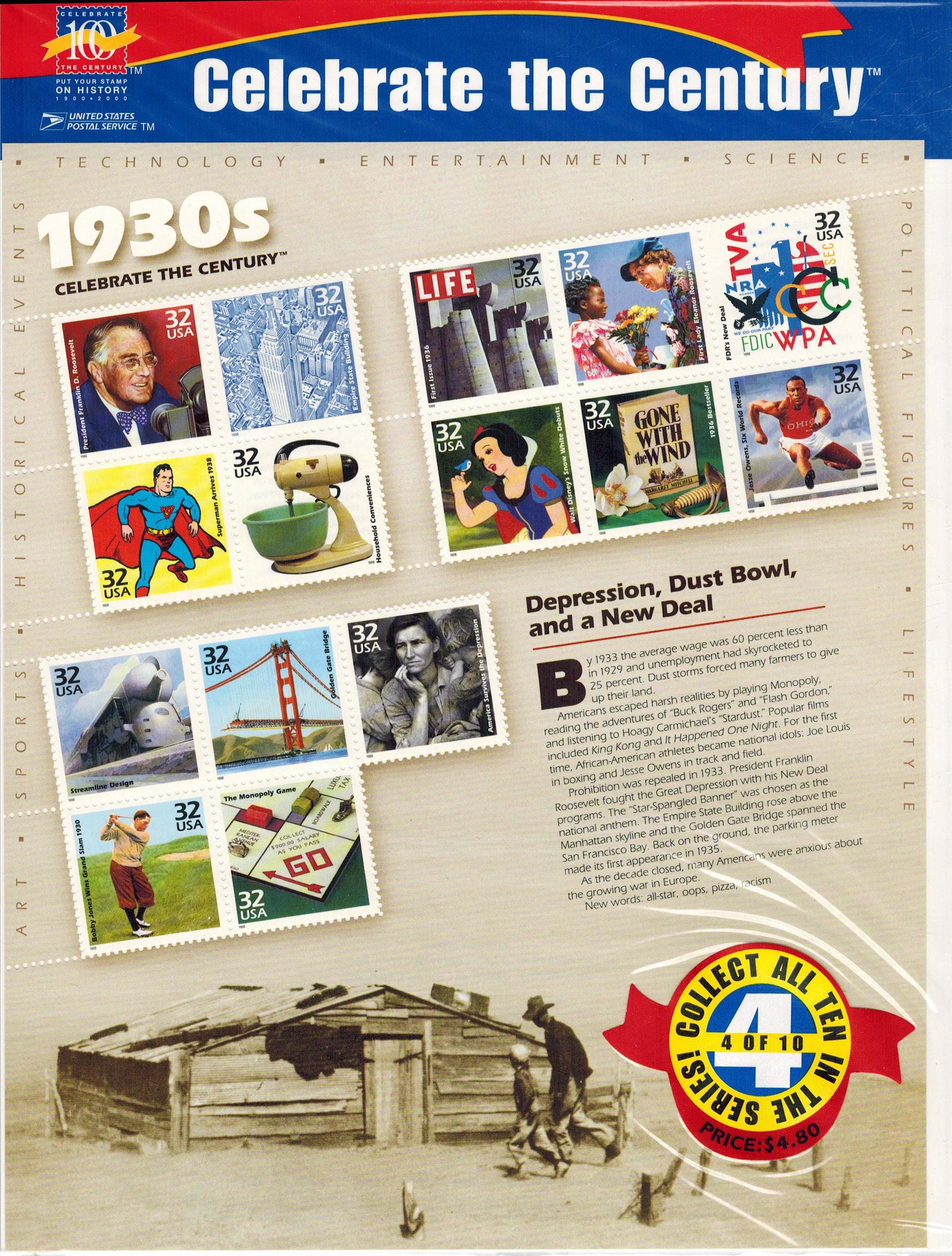 米国世紀を祝う 1930 年代の未使用 32 セント切手 15 枚セット - Etsy 日本