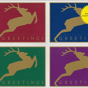 Set di venti cartoline postali non aperte "Cervi" di Natale 2000 negli Stati Uniti