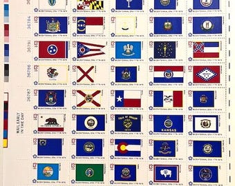 1976 年 200 周年記念 13 セント州旗切手 - 50 枚セット - 1976 年未