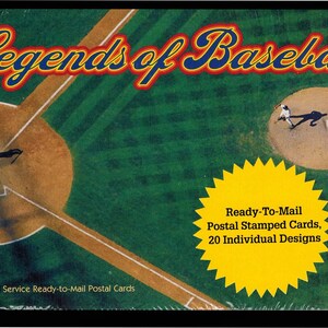 Set di venti cartoline postali non aperte delle leggende del baseball degli Stati Uniti