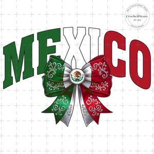 Laço de fita Coquette Bandeira Mexicana Png, Laço Mexicano Festivo Png, Laço de fita Coquette Bandeira Mexicana Png, Sublimação Latino Png, Mexicana Chicana Png