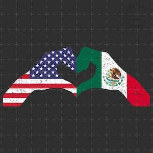 USA Mexican Flag Heart Shape PNG, American Eagle, Patriotic Clipart, Mexicana Latino Pride, Independence Day, Spanish Png, Latino Shirt Png