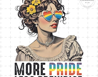 More Pride Less Prejudice Png, LGBTQ Shirt, Proud Ally Png, Pride Month Png, LGBTQ Shirt Png, LGBTQ Gift, Pride Parade, Lesbian Sublimation