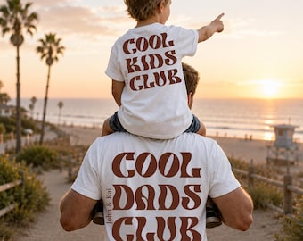 Custom Cool Dads Club SVG PNG, Matching Dad and Child Shirts, Cool Kids Club Svg, Dad and Son Svg, Dad Year Svg, Father's Day, New Dads Gift
