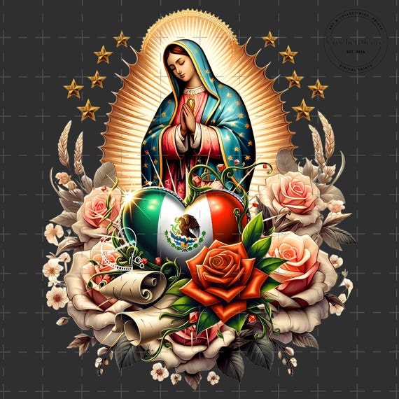 Bandiera Rettangolare 12x18 Cm Vergine Di Guadalupe Per Auto Barca Giardino In Poliestere