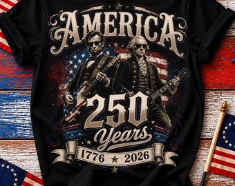 America 250 Years PNG, Funny 4th of July Png, USA 250th Anniversary PNG, Retro America 1776-2026 Png, Patriotic Rock Band Sublimation Design