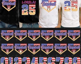 Personalized Baseball Mom Png Bundle, 4th of July Baseball Sublimation for Sport Mom, Patriotic Baseball Mama PNG, Red white and Blue Drip