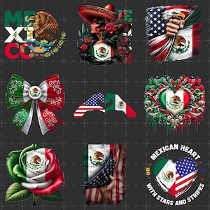 USA Mexican Flag PNG, American Eagle, Patriotic Clipart, Mexicana Latino Pride, Independence Day, Spanish Png, Latino Png, Mexico Png