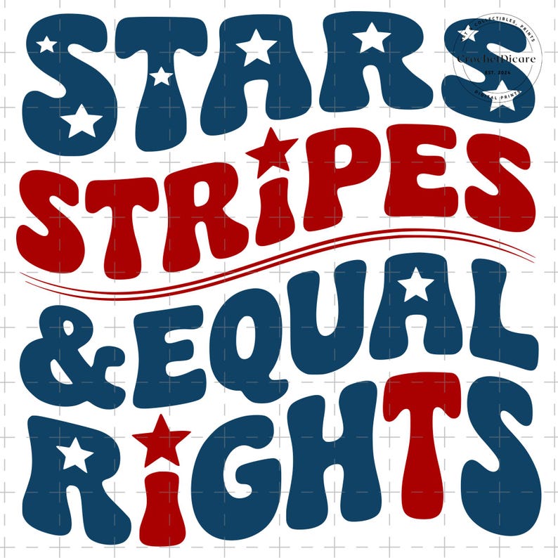Stars Stripes & Equal Rights Svg Png, 4th of July Svg, Feminist ...