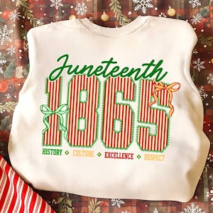 Coquette Juneteenth 1865 PNG, Rayas Estrellas Lazo Historia Negra PNG, Celebración Juneteenth, Retro Afroamericano Libertad Gráfico Digital