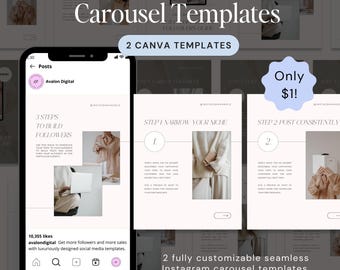 NEUTRAL CHIC Nahtlose Instagram Karussell Vorlage | Insta Post Vorlage | Licht Luxe Ästhetik, moderne Minimal Social Media | Canva Vorlage