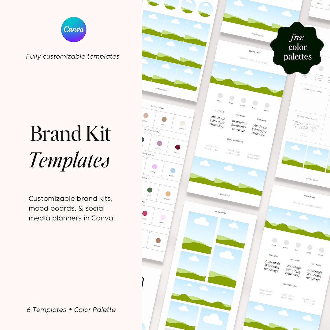 Canva Brand Kit Template, Editable Style Board (digital Download) - Etsy