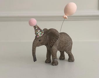 Elephant Cake Topper: Custom Party Animal Figurine, Jungle Birthday Decor