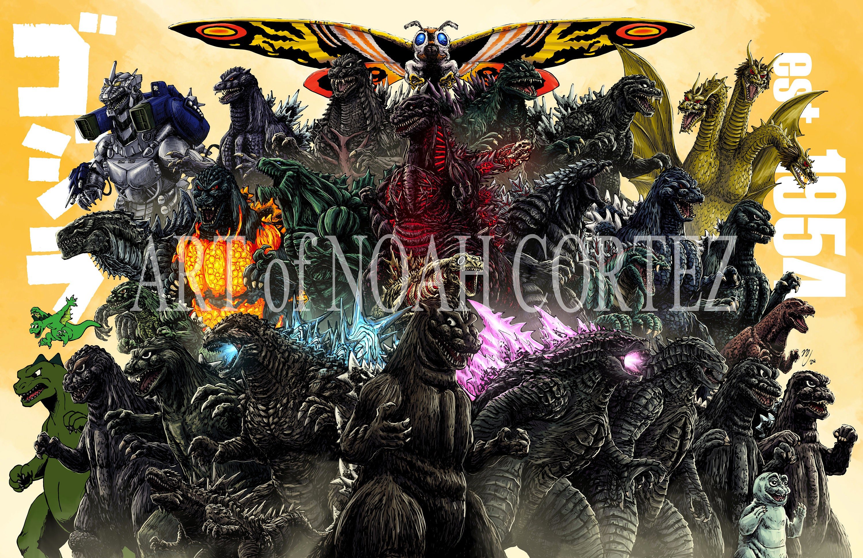 Godzilla 70th Anniversary Poster Print 11 X 17in | Godzilla