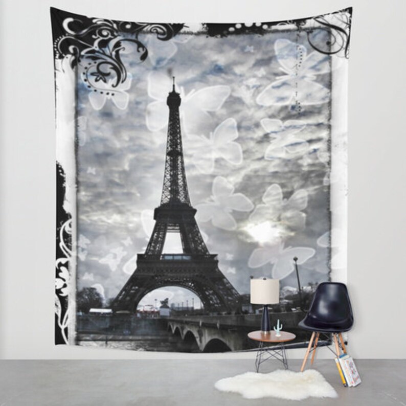 Eiffel Tower Tapestry Paris Tapestry Eiffel Tower Large Wall Etsy