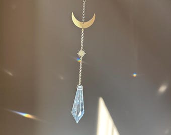 Crystal Prism Drop Suncatcher Rainbow Maker