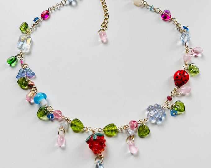 Featured listing image: Berry Forest - one of a kind necklace