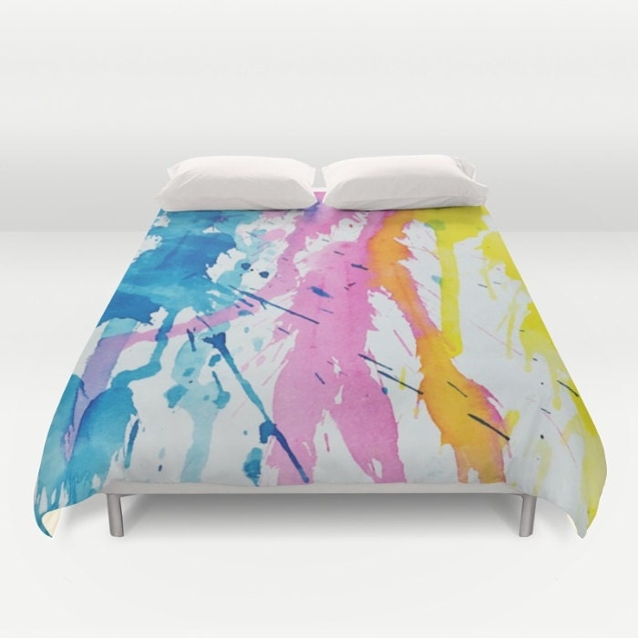 Paint Drip Duvet Cover, New Age Abstract, Made to Order, Eye Candy