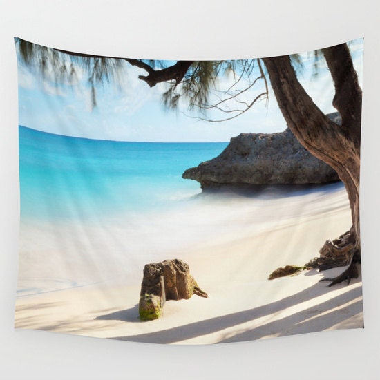 Beach Tapestry, Nautical Tapestry, Coastal Large Wall Decor, Surf Photo 
