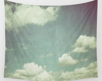 Cloud Tapestry, Cloudy Sky Tapestry, Clouds Large Wall Decor, Photo Tapestry, Modern, Wall Hanging, Nature, Cloud Formation, Dorm, Office