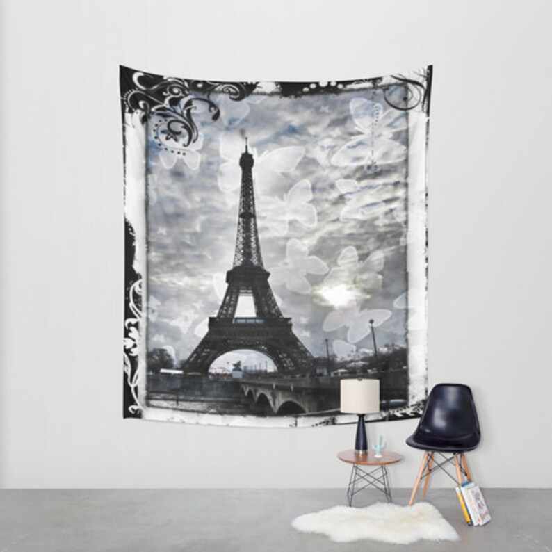 Eiffel Tower Tapestry Paris Tapestry Eiffel Tower Large Wall Etsy