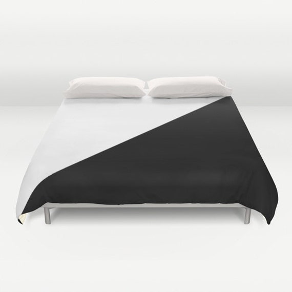 Black White Duvet Cover Modern Duvet Cover Made To Order Etsy