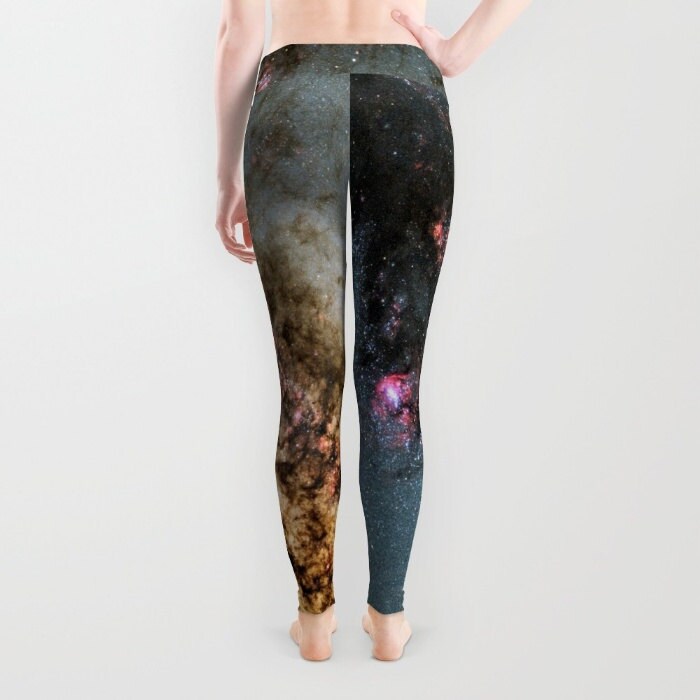 Star Formation Leggings, Space Yoga Pants, Galaxy, Stars Yoga Leggings, Women, Teen Active Wear