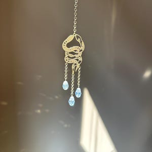 Crystal Prism and Celestial Snakes Suncatcher Reputation inspired | Rainbow Maker | Light Catcher Dopamine Decor Sun Catcher Handmade in USA