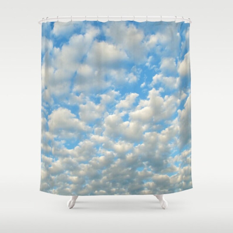 Night Shower Curtain Dramatic Sky Moon Ocean Print for Bathroom