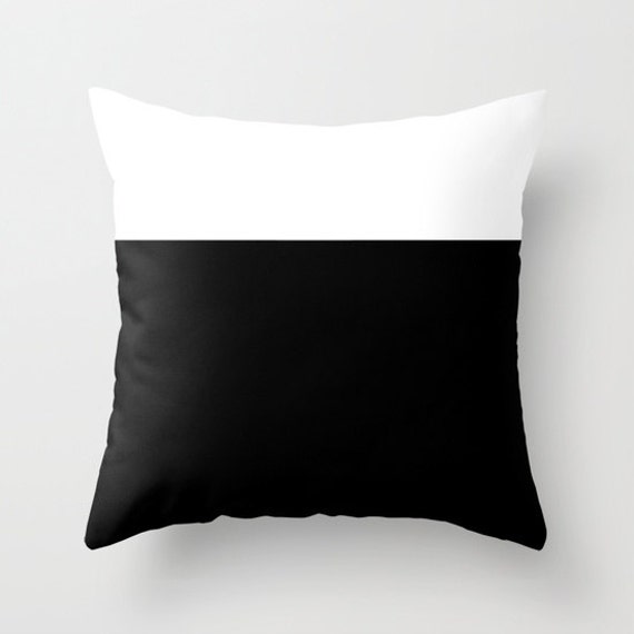 black and white throw pillows